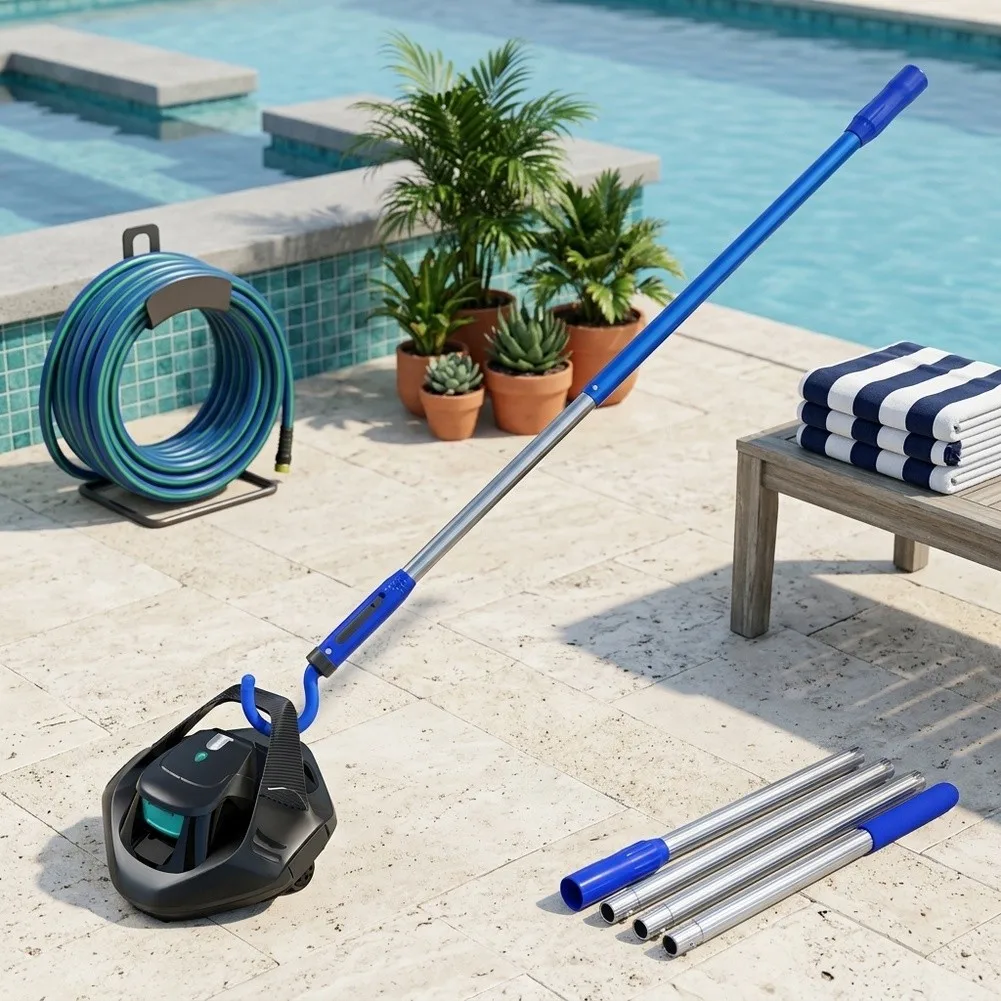 For End Of Season Storage Pool Robot Hook Pool Maintenance Hanger Robust PVC Construction Quick Installation Design
