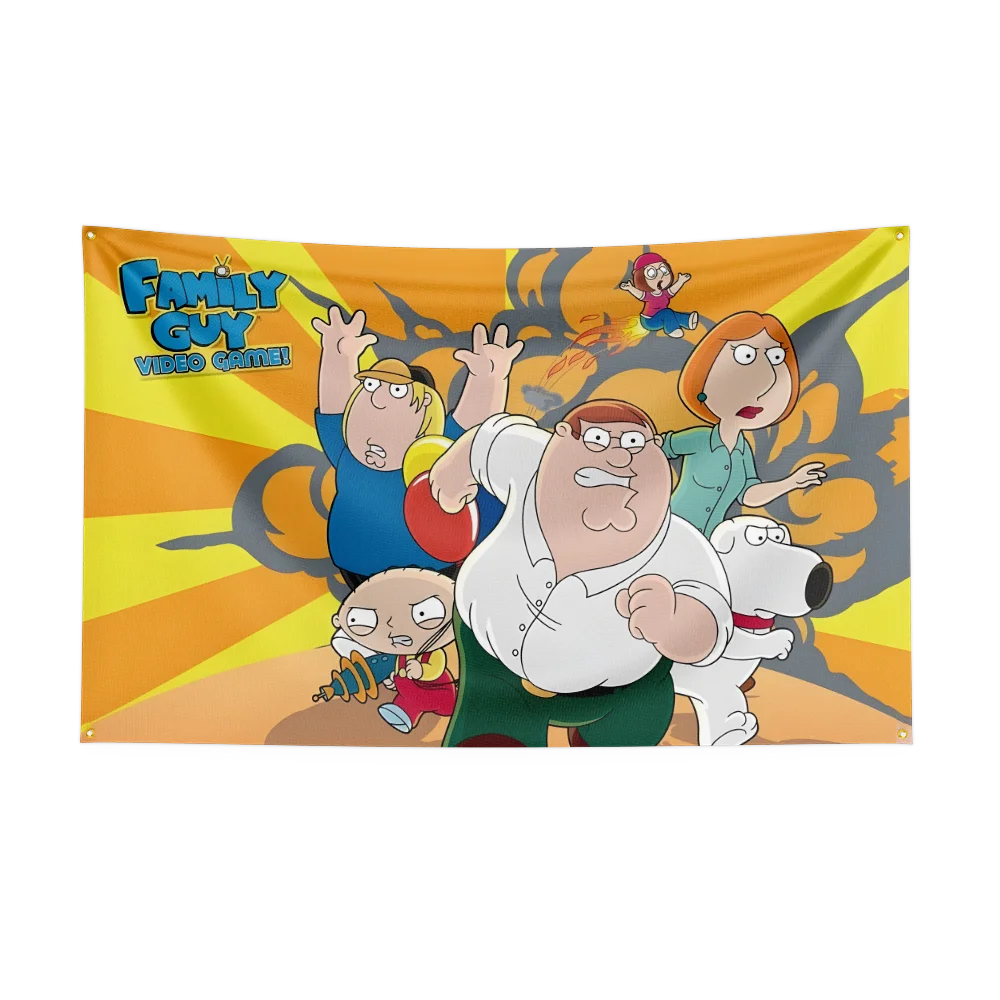 anime F-Fa-mi-ly G-u-y Flag Suitable For background decoration event backdrop Birthday Parties  And event hall