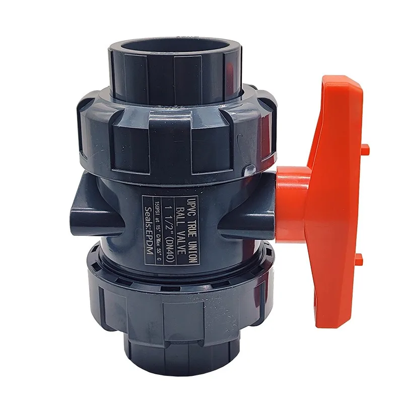 1pc Inner Dia20mm 25mm 32mm 40mm 50mm PVC Ball Valve Union Valve PVC Water Pipe Connector Plumbing Hose Fittings Slip Shut Valve view 4
