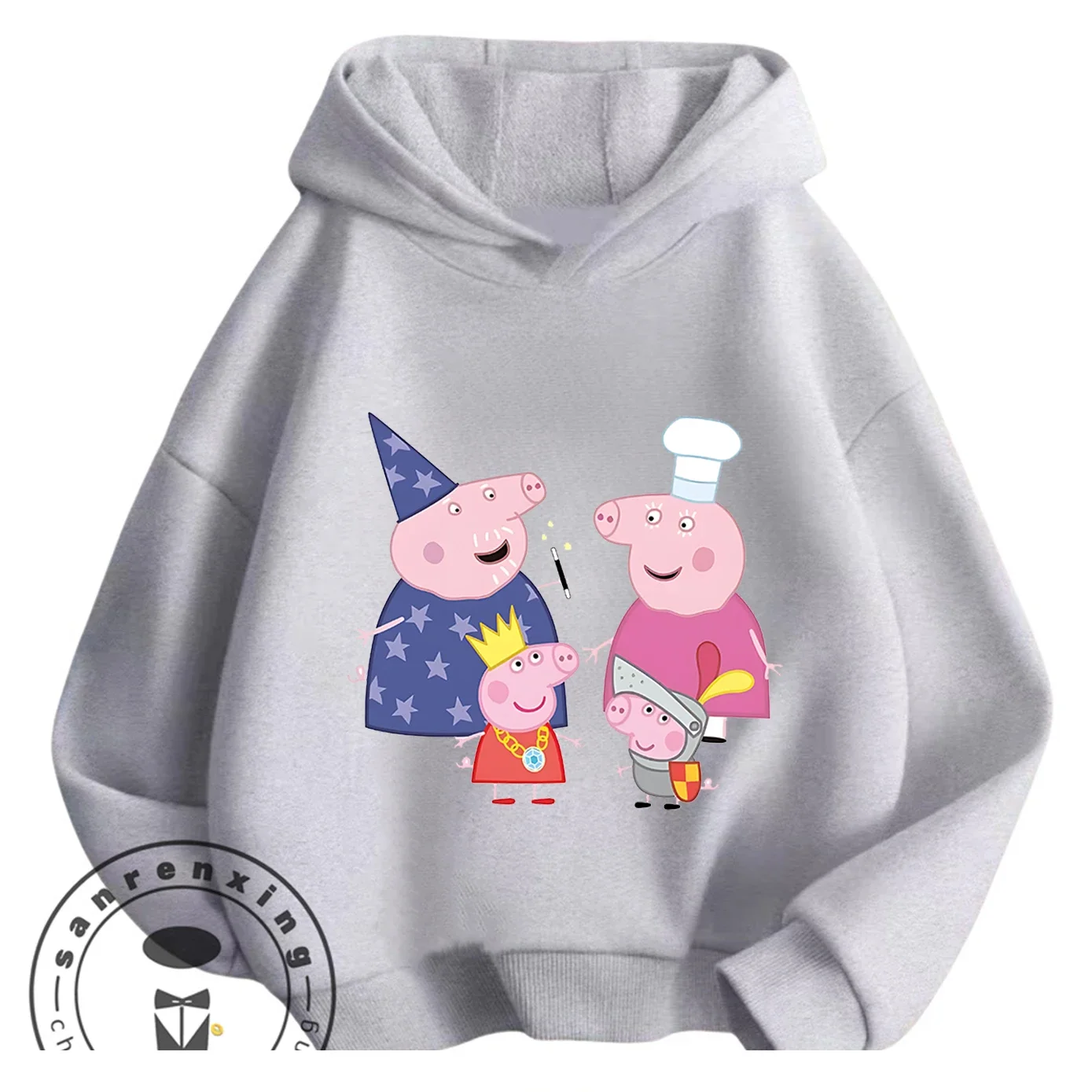 Soft Casual Hooded Sweatshirt Cute Cartoon Winter Trendy Kids Hoodie Peppa Pig 3 14 Years
