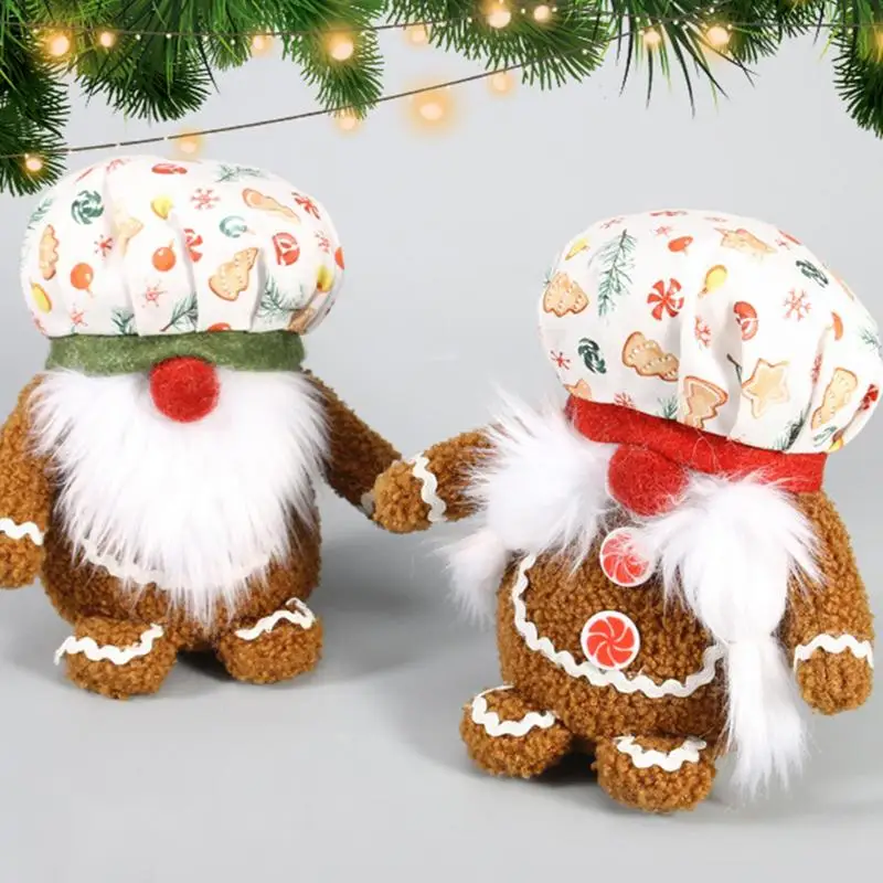 Gingerbread Man Decor Gingerbread Man Cute Gnome Faceless Doll Gingerbread Plush Faceless Gnome Doll For Kids Family Friends