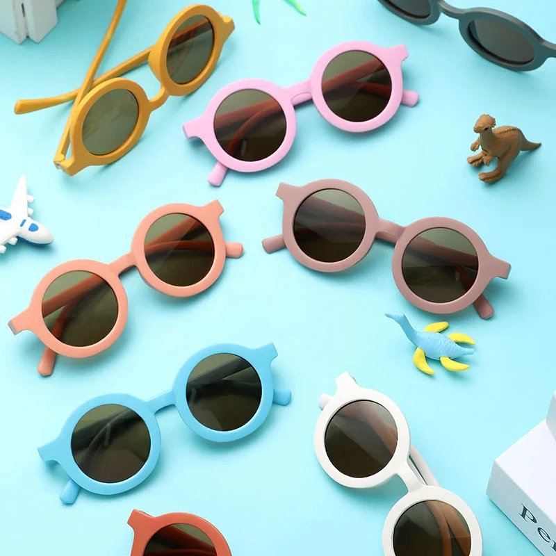 16-100Pcs Kids Sunglasses Bulk Party Favors Birthday Children\'s Round Frame Sun Glasses Girls Boys Summer Beach Pool Party Gift