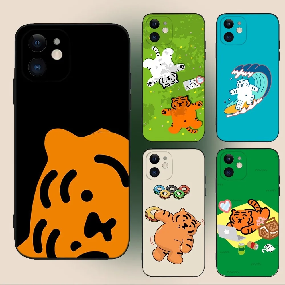 

Brand M-MUZIK TIGER Phone Case For iPhone 15,14,13,12,11,Plus,Pro Max,XS,X,XR,SE,Mini,8,7 Soft Silicone Black Cover