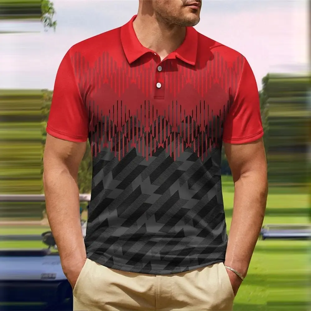 

Gradient Men's Polot Shirt Fashion Casual Man Clothing Summer Quick Dry Short Sleeve Sports Shirt Oversized Golf Shirts For Men