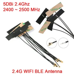 10PCS/1PC 5dBi 2.4Ghz WIFI BLE Built in FPC Antenna Wi-fi Router IEX Interface Dual Band Omnidirecational IPX/U.FL Connector