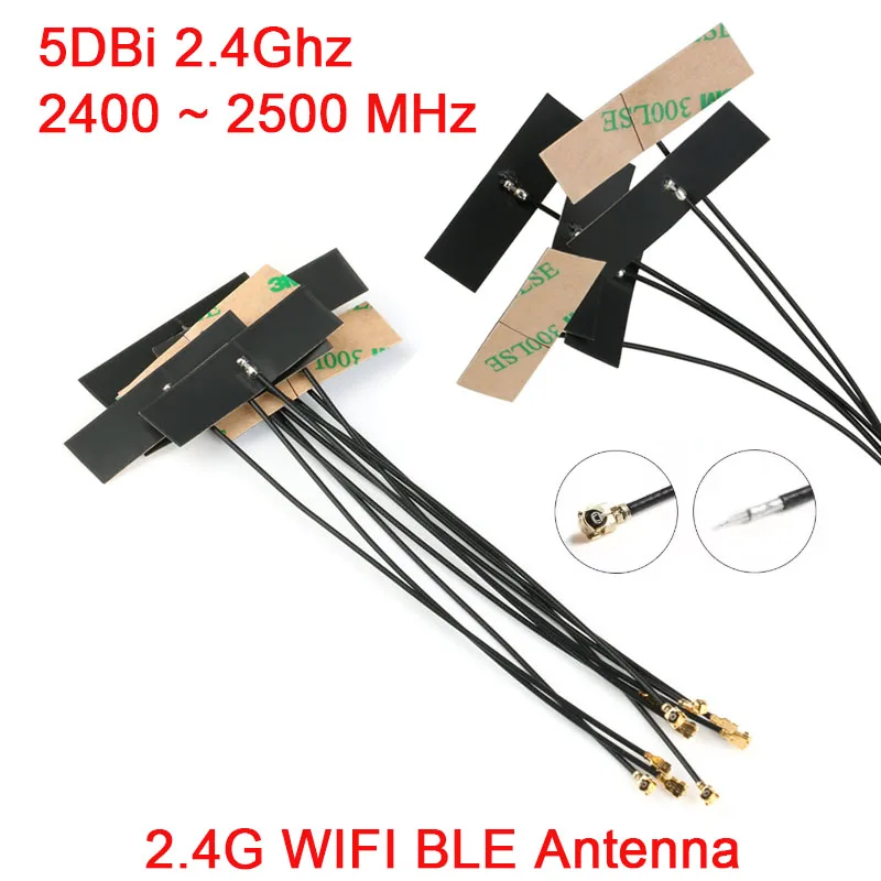 10 SZT./1 SZT. 5dBi 2.4Ghz WIFI BLE Wbudowana Antena FPC Router Wi-Fi Interfejs IEX Dwuzakresowy Wszechkierunkowy Złącze IPX/U.FL