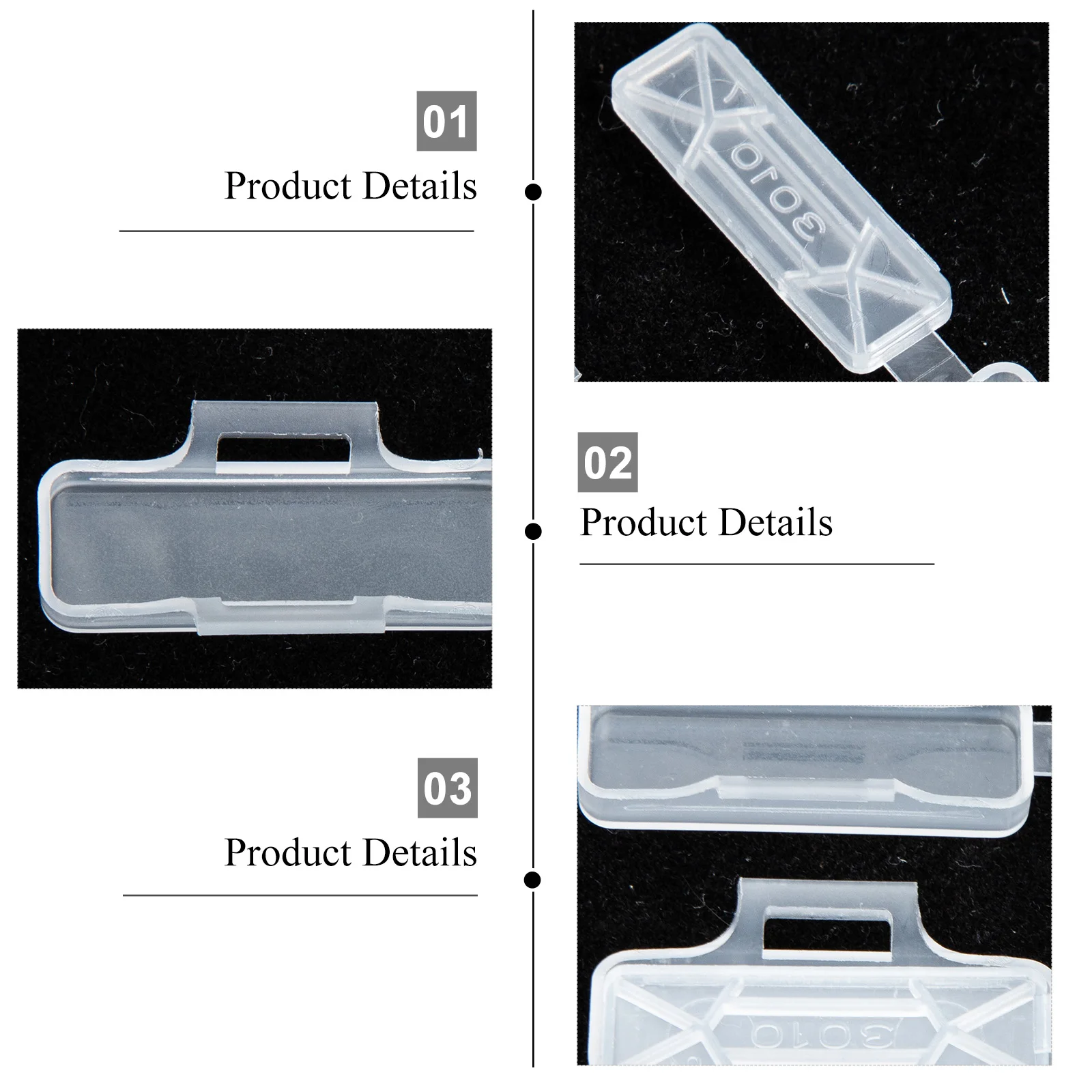 

100 Pcs Cable Identification Box Clear Plastic Cover Wire Tag Holders Sleeve Durable Efficient Practical Cable Labels Holder