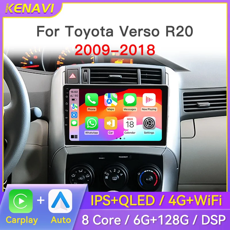 

2 Din Android Car Stereo Radio Multimedia Video Player For Toyota Verso R20 2009 2010-2018 Navigation GPS Carplay DVD Head Unit