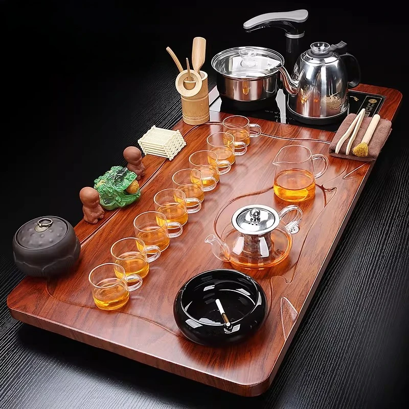 Ceremony Accessories Tea Set Luxury Service Valet Living Room Kung Fu Tea Set Drainage Rectangle Bandejas Home Decorationgs