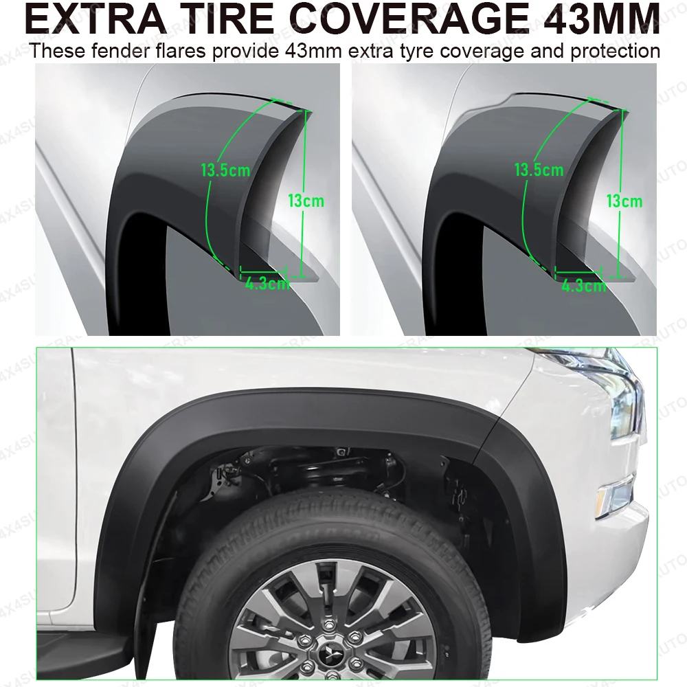 OEM Style Fender Flares Wheel Arch For Mitsubishi L200 Triton MV 2024-2026 Double Cabin Mudguards Next Gen 4x4 Auto Part Car Acc