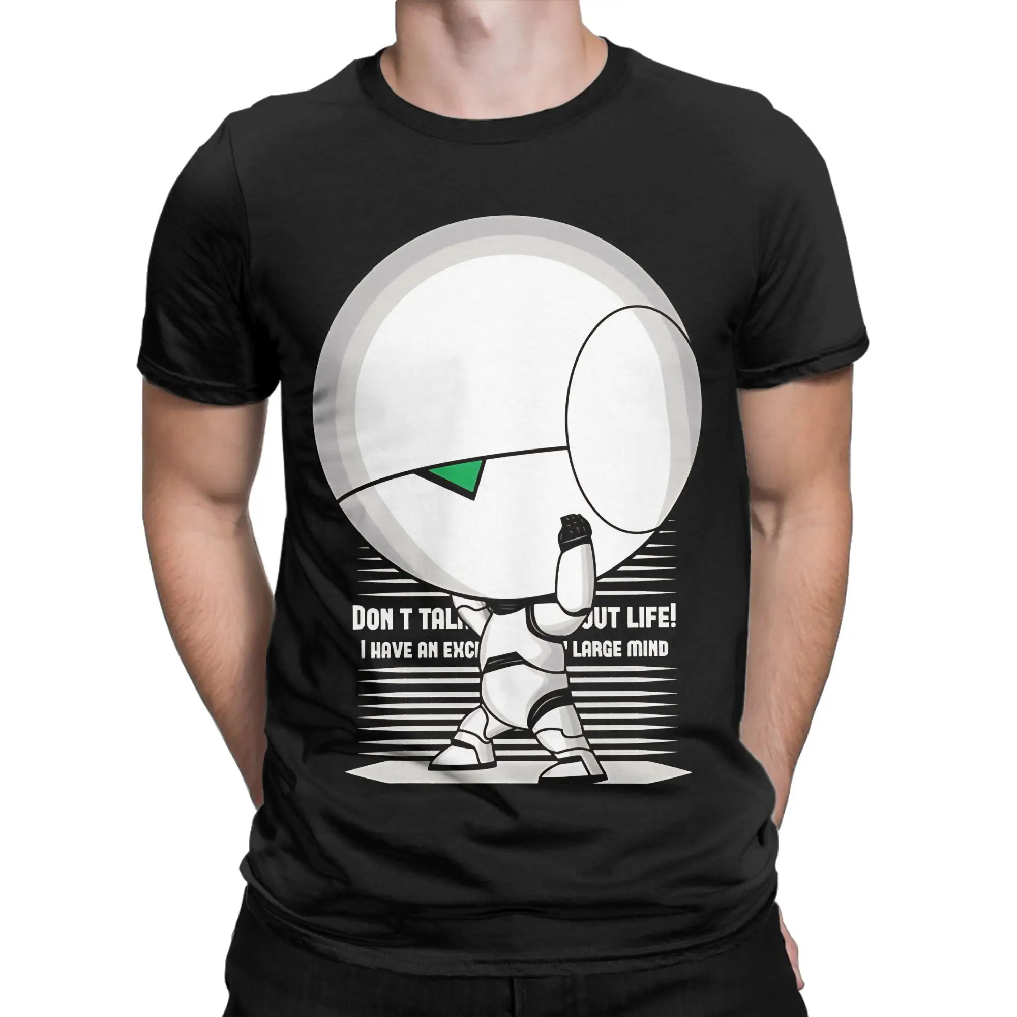 The weight of the world Classic Hitchhiker's Guide to the Galaxy Graphic 100% Cotton T-Shirt Tees Tops For Men