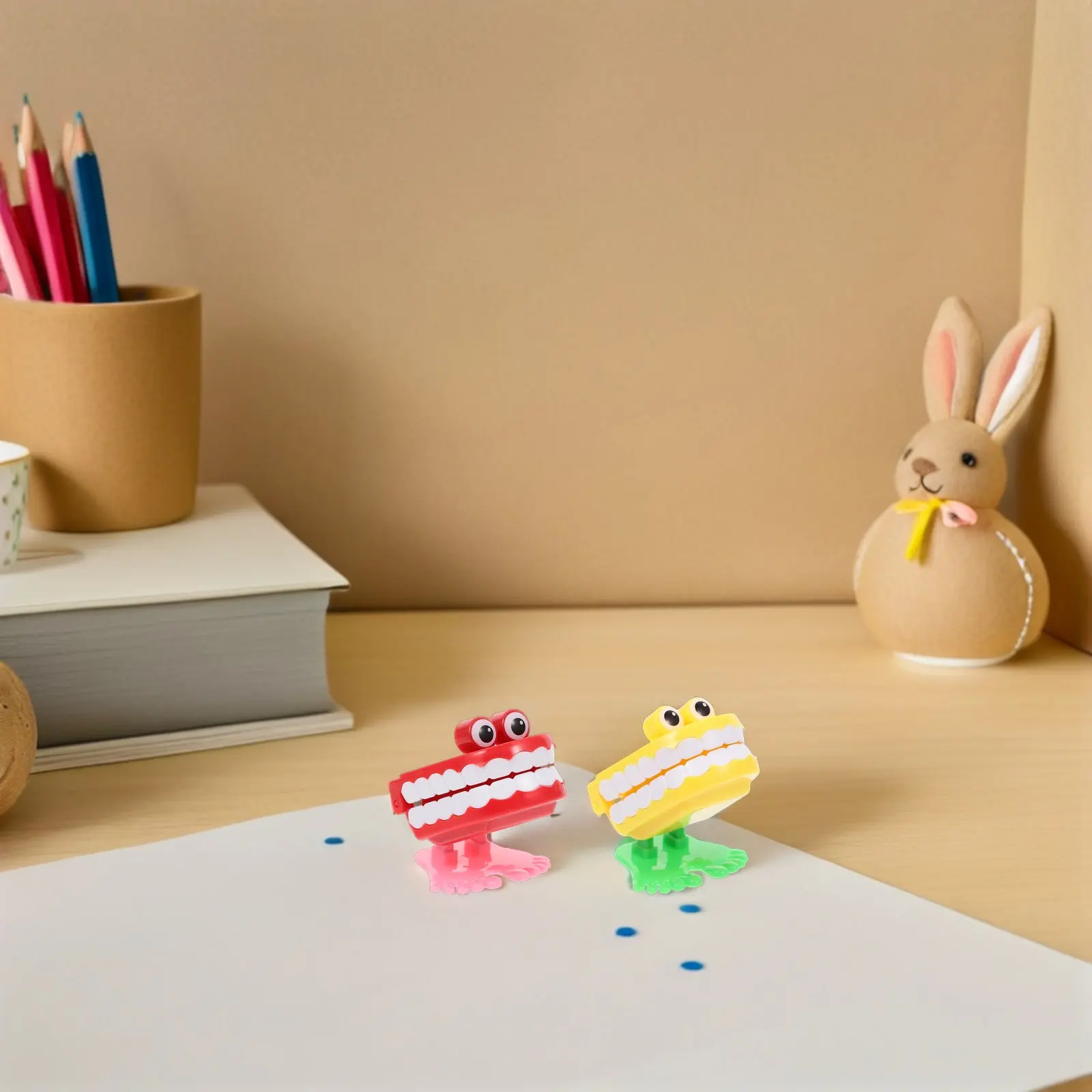 

6Pcs Walking Chattering Teeth Halloween Windup Party Favor Gift Novelty Clockwork for Boys Girls Kids Funny Wind Up