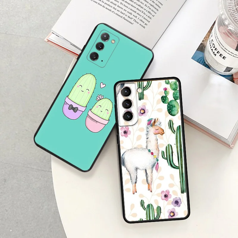 Case For Samsung S20 S21 S22 S23 S24 Ultra FE Plus Tropical Cactus Plants Cartoon Phone Case Cover For Galaxy S10 Lite S9 S8 Max