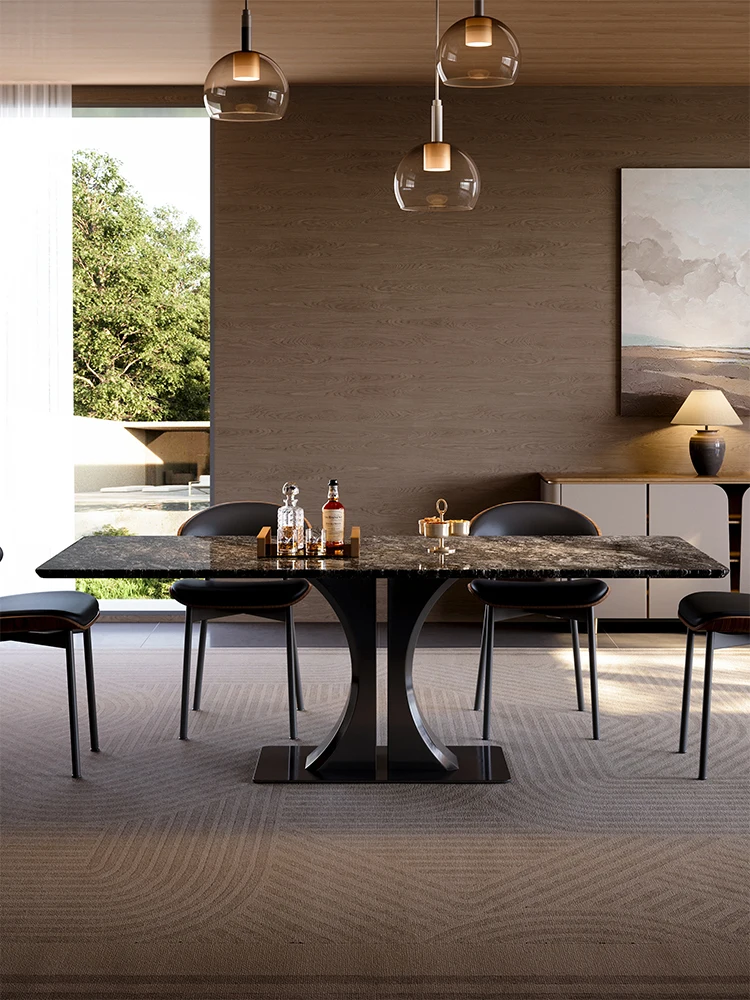 

Luxury stone dining table natural luxury stone dining table natural marble Italian light luxury rectangle