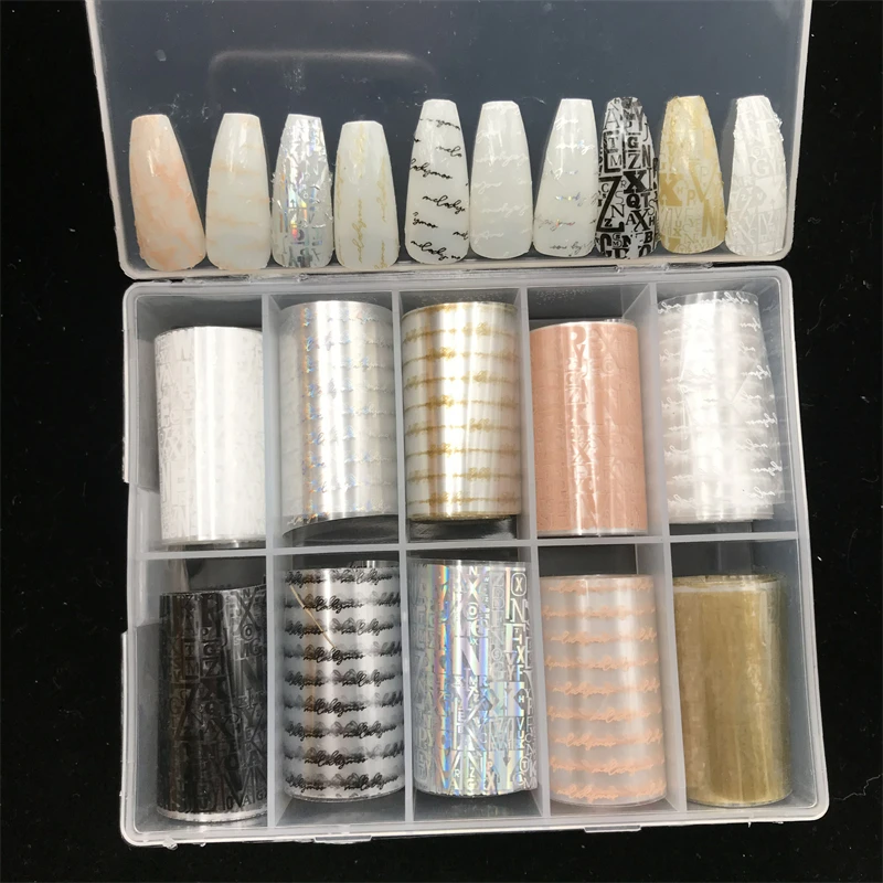 Neue Blumen-Nagelfolien für Transferpapier-Aufkleber, Florale Klebefolien, Frucht-Nagelwraps, Fisch-DIY-Wassermarmor-Nagelkunst-Dekorationen