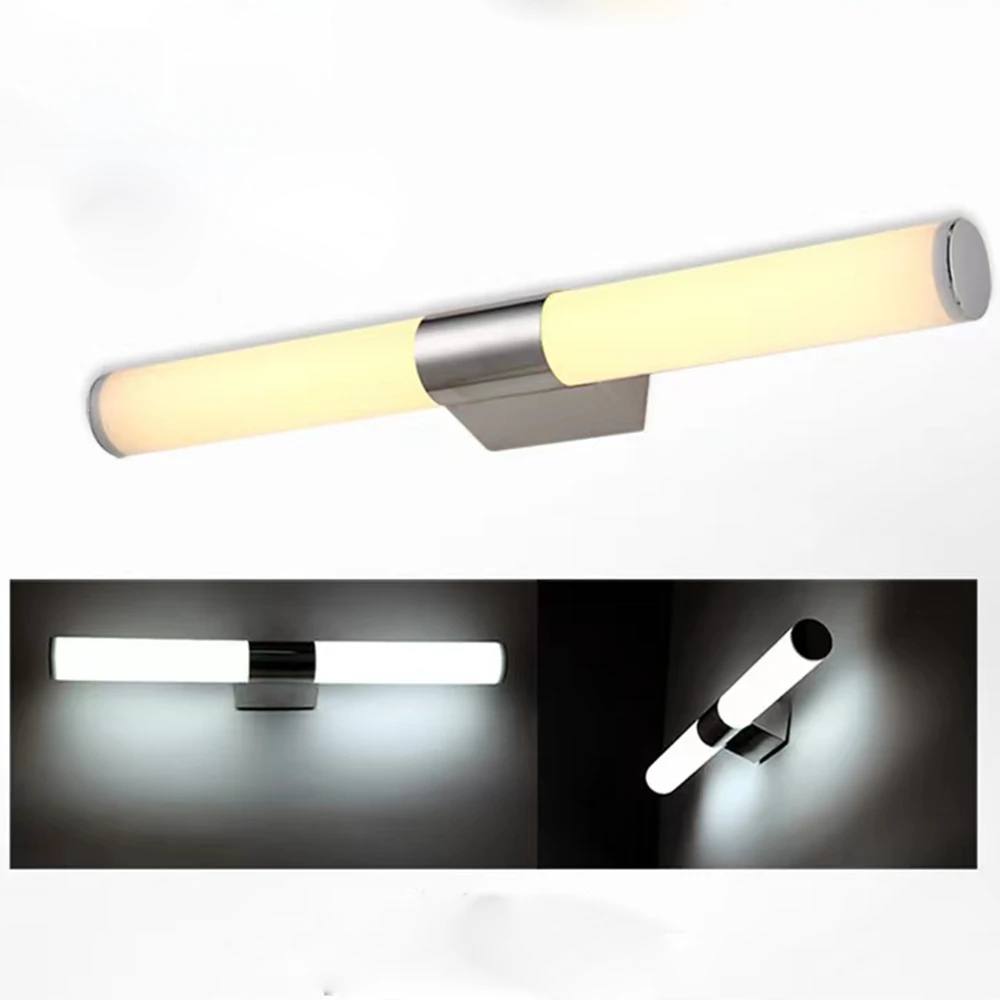 Imagem -02 - Estilo Simples Led Wall Light Luzes de Espelho Banheiro Vestiário Cozinha Lâmpada de Parede Decoração Interior 22w Ac85265v