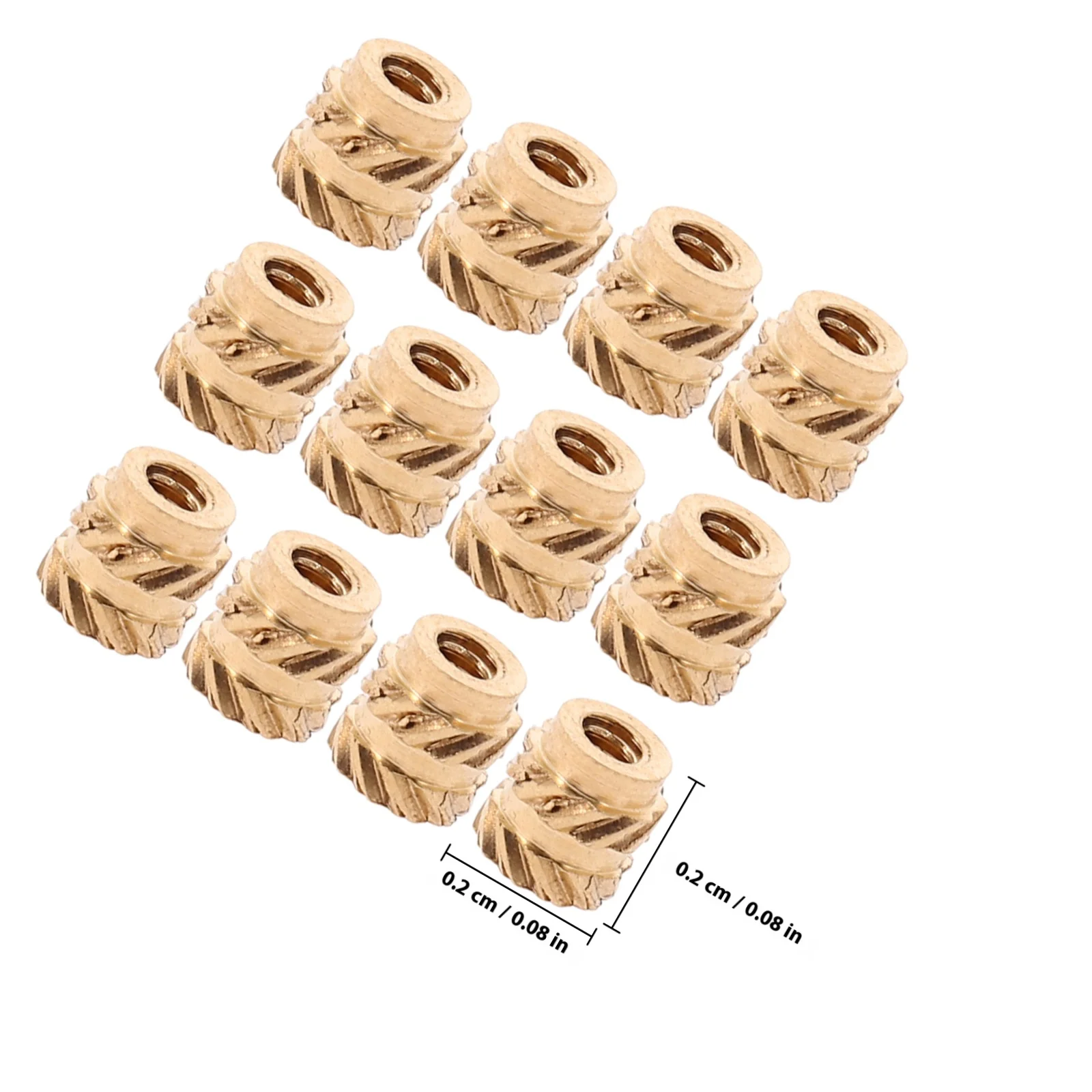 60 قطعة المكسرات النحاسية النحاس مخرش إدراج الخيوط للخشب البلاستيك ثلاثية الأبعاد الطباعة لتقوم بها بنفسك جزءا لا يتجزأ من الربط الأجهزة إصلاح M1 #2