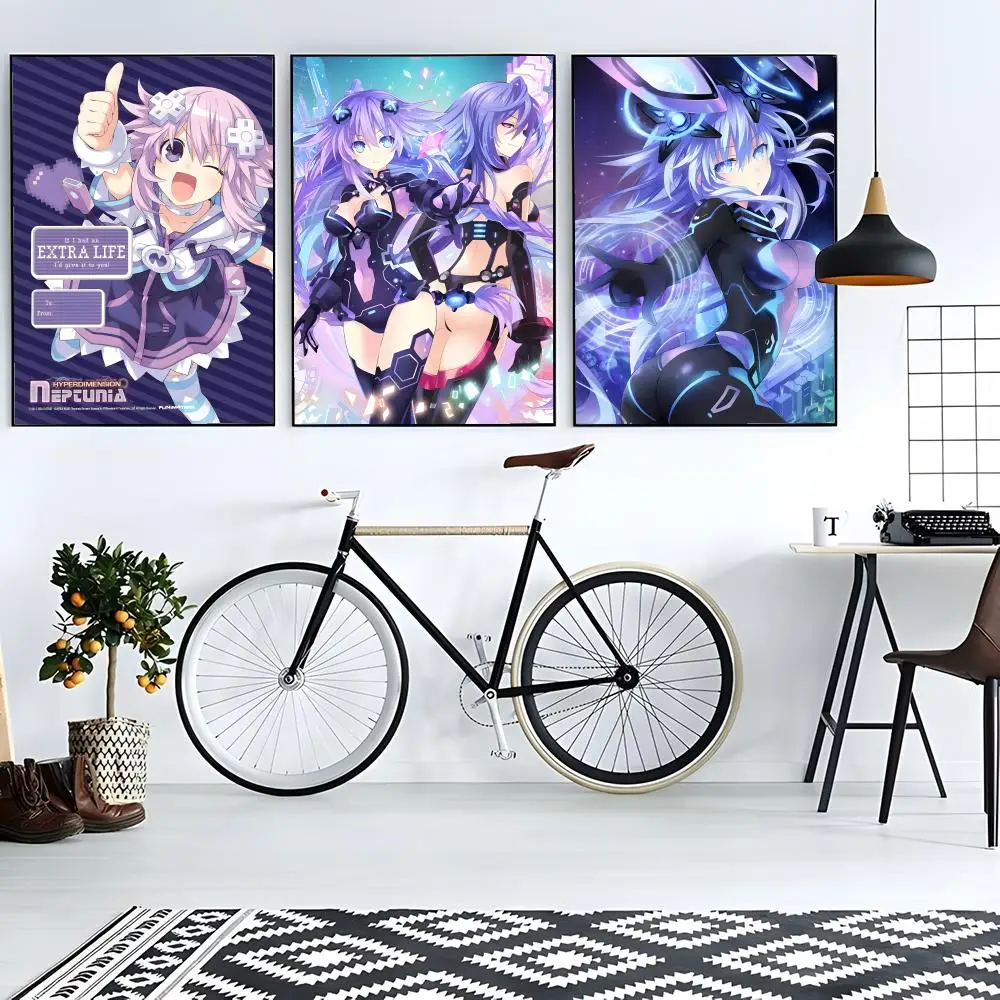 Anime Cute H-Hyperdimension Neptunia Poster retro art restaurant bar decoration