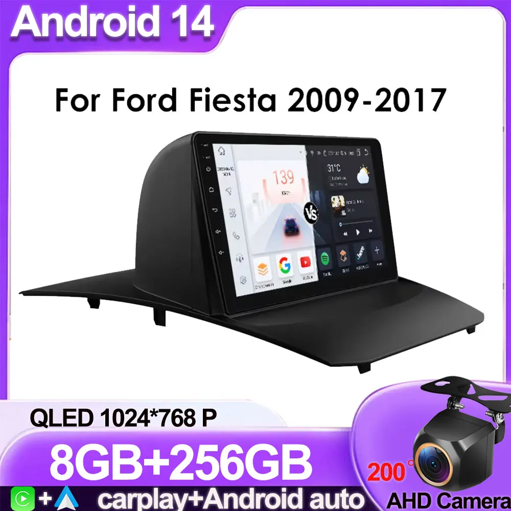 

Car Radio Carplay For Ford Fiesta Mk 6 2008-2019 Android Multimedia Video Player touch screen Auto stereo Navigation