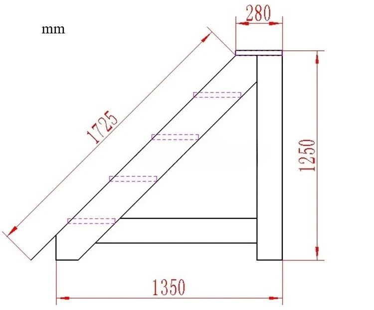 Factory Direct 5 Steps 1.25m High Loft Platform Solid Wood Stairs Stage with Handrails