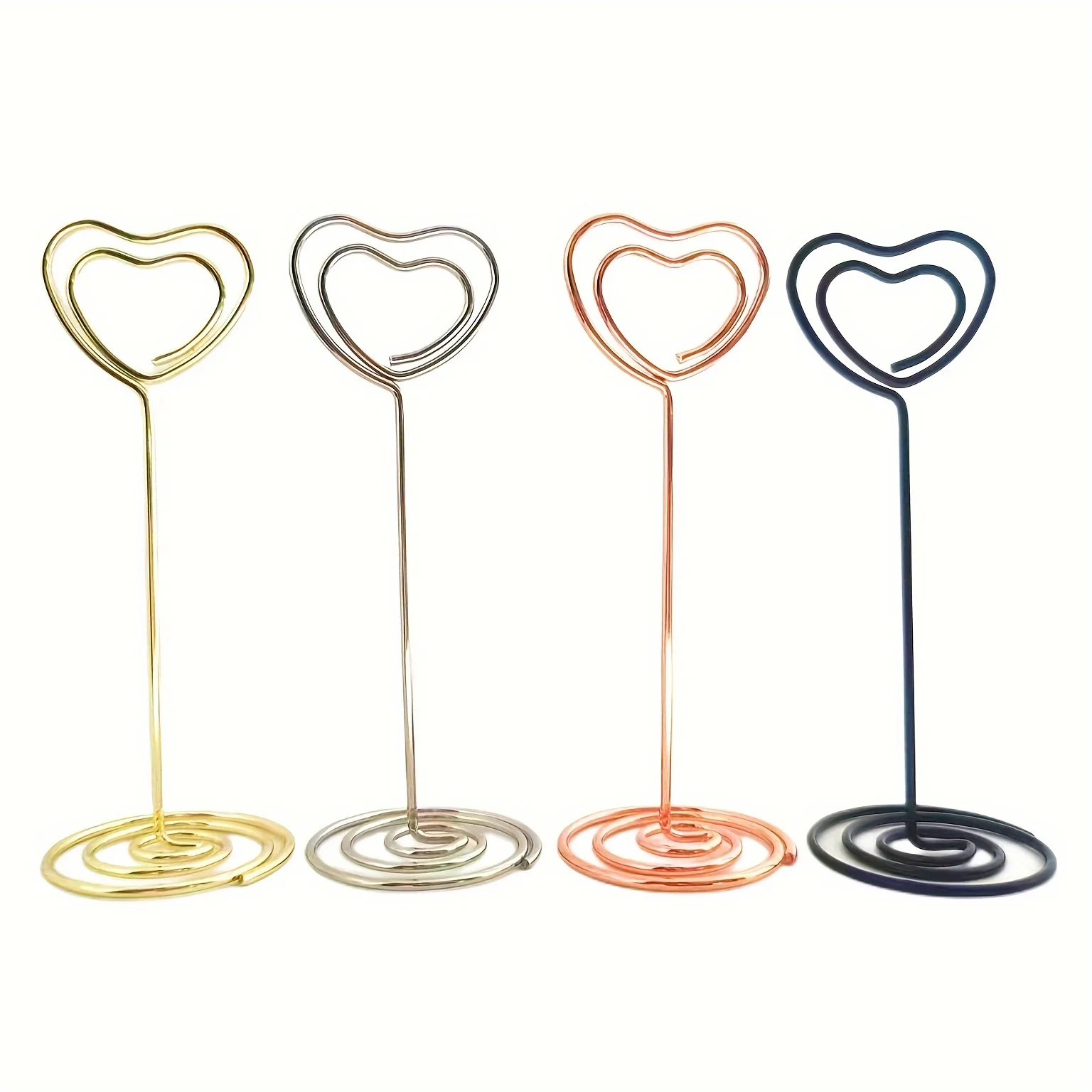 1pc Heart Cute Table Number Holder Wedding Table Name Card Holder Clips Picture Memo Note Photo Stand