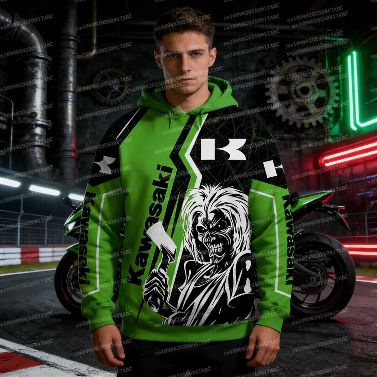 

（Kawasaki ） Men Hoodie Kawasaki Hoodie sports Kawasaki Top motorcycle street sports daily commuting Women Hoodie outdoor sports