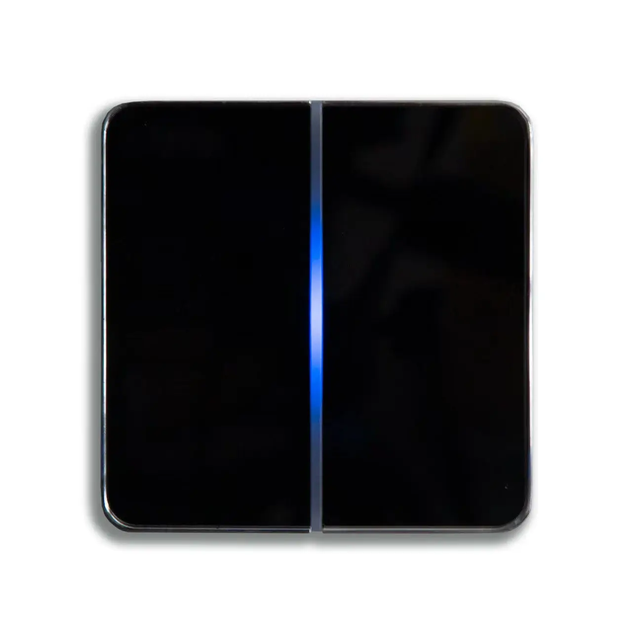 KNX 2 keys metal touch switch Smart Light switch with Glass Panel LCD Touch shutter control Smart wifi electrical touch