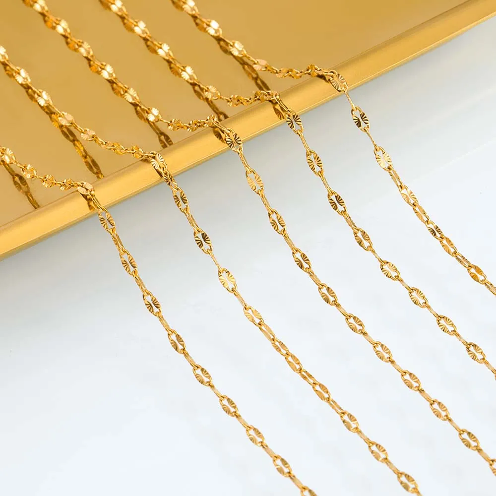 

2M/Lot Stainless Steel Sunflower O Shape Thin Chain Radial Line Chain for DIY Necklace Bracelet Jewelry Making Accessories