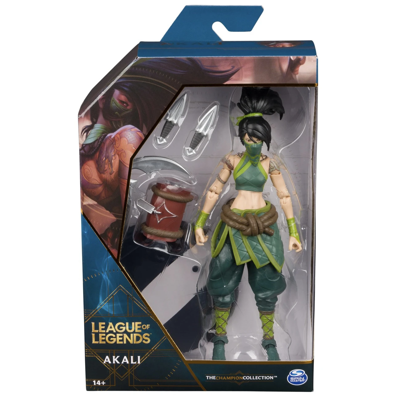 (Em estoque) Conjunto de bonecos de ação Akali & Thresh de 7 polegadas Kinkou Order Chain Warden Shadow Assassin modelo colecionável presente para jogador