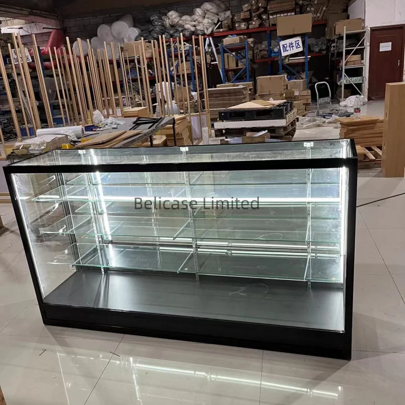 

2025customized.Easy Assemble 70 Mirror Showcases Retail Smoke Shop Glass Display Cabinet with Lock