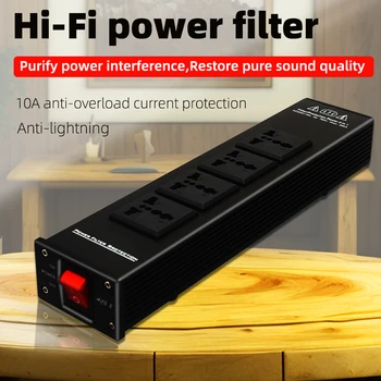 HIFIDIY live HIFI audio power filter socket HiFi power filter equipment Schuko socket 1500W 100V-240V AC2.2