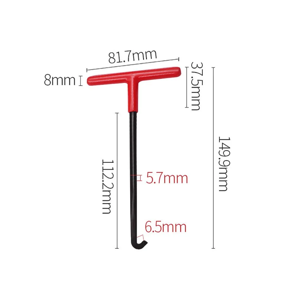 1 قطعة دراجة نارية العادم خطاف بنابض T على شكل مقبض العادم الأنابيب الربيع مجتذب المثبت السنانير أداة إصلاح للدراجات النارية دراجة