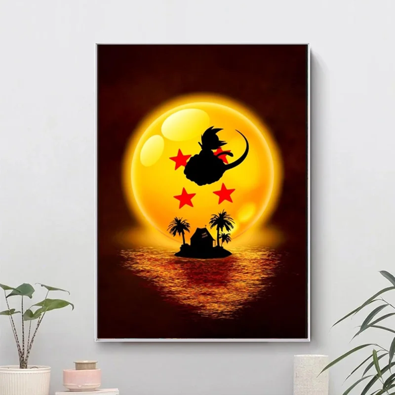 Dragon Ball Goku Poster Kami Haus Leinwand Malerei Druck Super Saiyan Wand Kunst Wandbild Familie Kinder Zimmer Dekor Bilder Cuadros