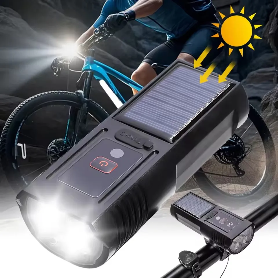 

Велосипедный фонарь, светодиодный USB перезаряжаемый велосипедный фонарик, солнечная энергия, MTB велосипедный фонарь, дорожный велосипедный передний фонарь, фонарь