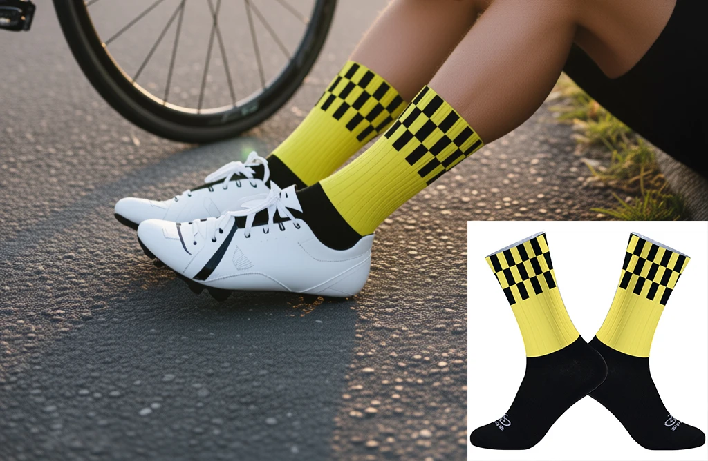 

Breathable, sweat-absorbing, comfortable sports cycling socks provide you with an extraordinary comfortable riding experience.