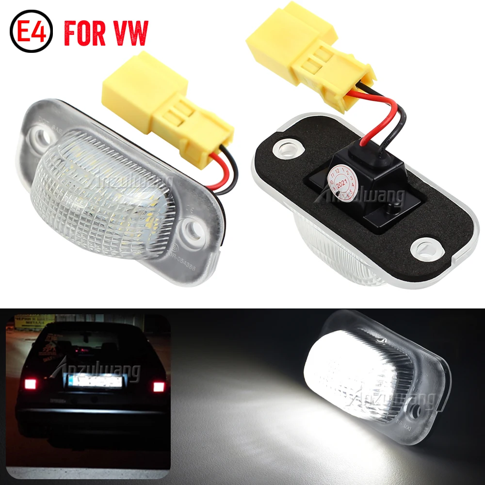 A Pair LED license plate lamp LED number plate light Car Accessories For Seat Toledo I 1 Mk1 VW Golf II 2 Mk2 Jetta II 2 Mk2