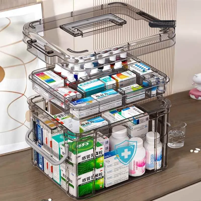 

Домашняя аптечка: маленькая герметичная медицинская коробка, профессиональный большой медицинский ящик, высококачественный кейс для хранения для домашнего использования