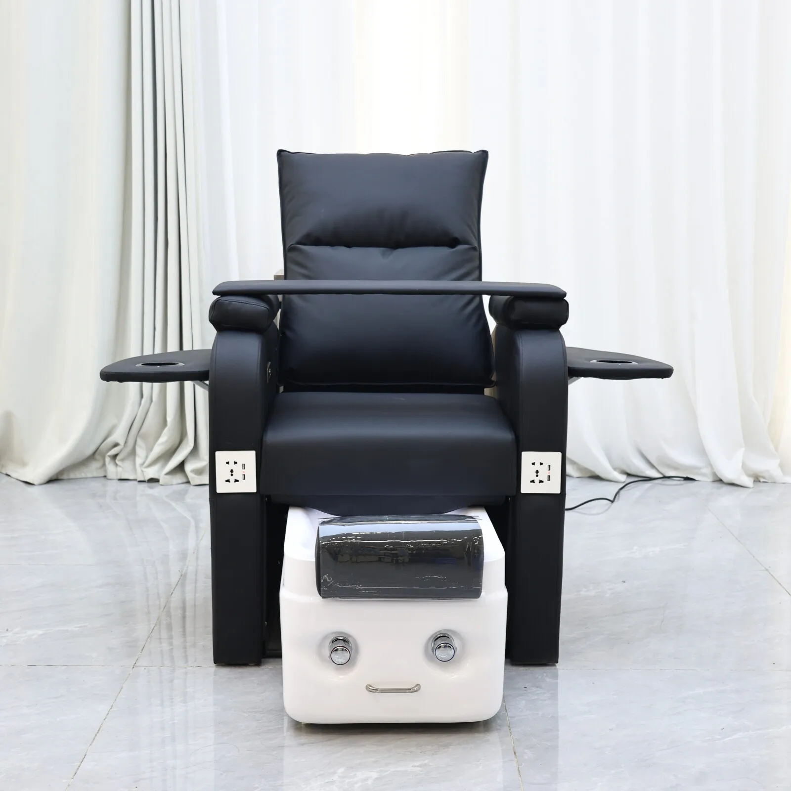 Commercial Pedicure Chair With LED Light Spa Foot Massage Chair Nail Salon Furniture Pedicure Station For Beauty Salon