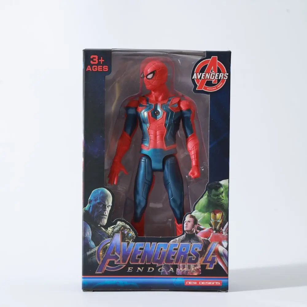 Marvel Spider Man Model Kit Anime Figures Avengers Collection Luminous Model Anime Action Figure Toys Boy Children Birthday Gift