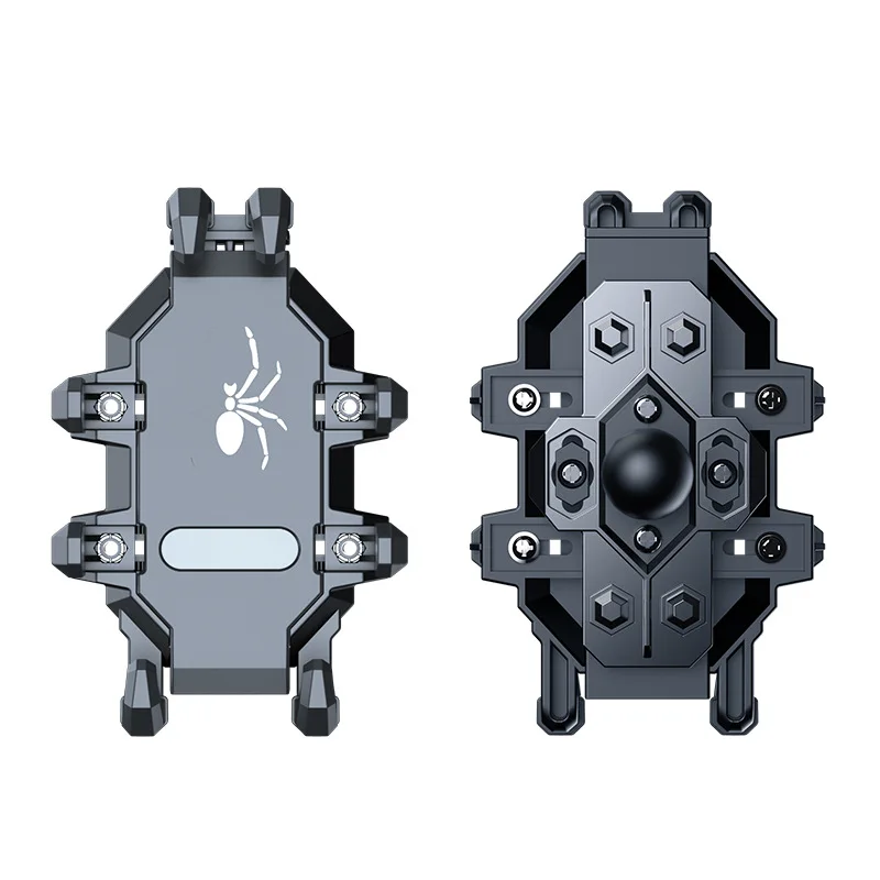 耐衝撃性携帯電話スタンド アルミ製ハンドルバーリアビューミラーマウント 4.7～7.2インチ対応 防振バイク用携帯電話ホルダー