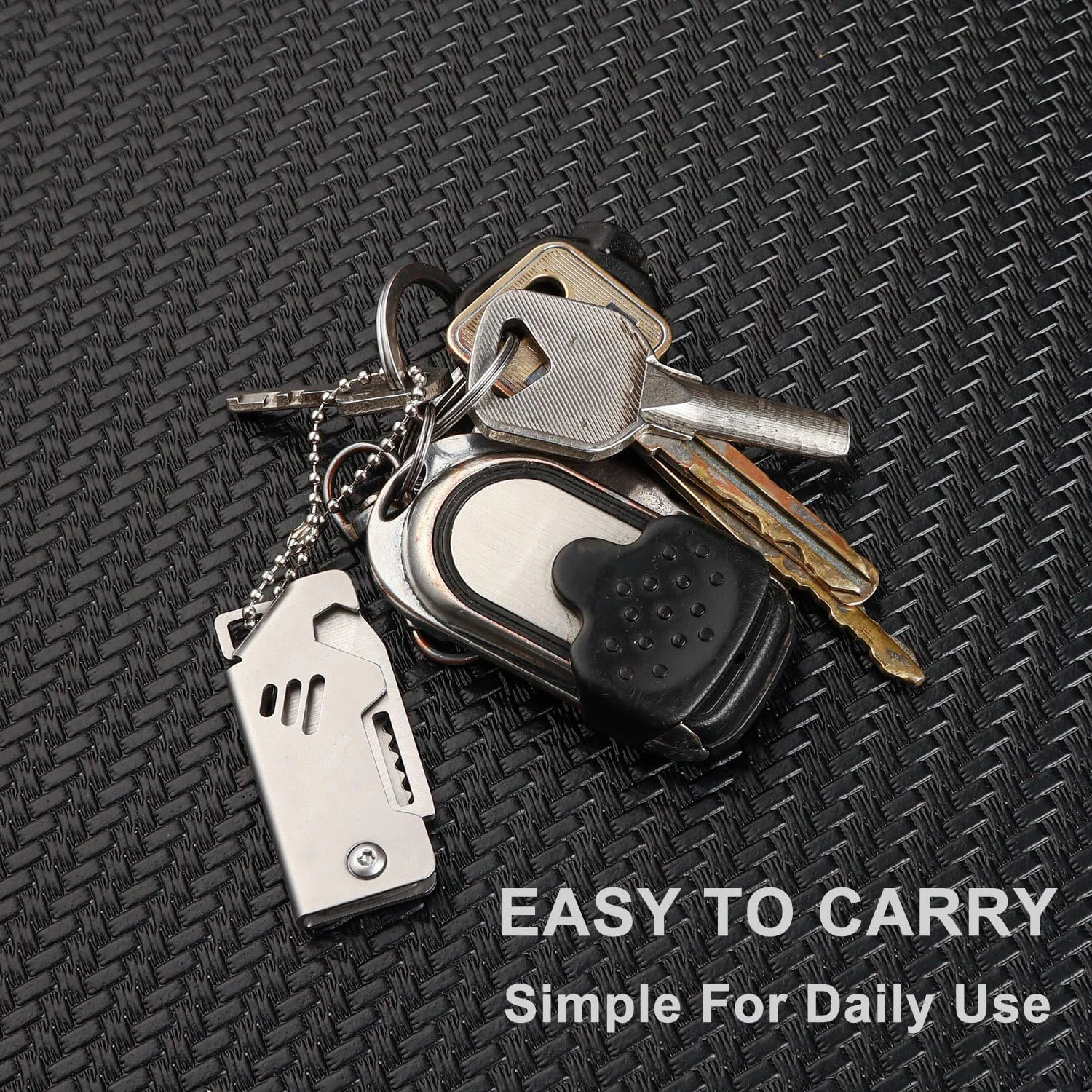 Mini Portable Stainless Steel Outdoor EDC Tool Key Chain Pendant, the Perfect Gift for Men for Opening Packages and Daily Use