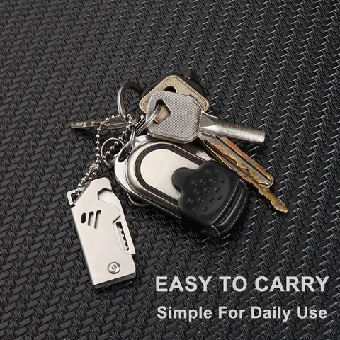 Mini Portable Stainless Steel Outdoor EDC Tool Key Chain Pendant, the Perfect Gift for Men for Opening Packages and Daily Use