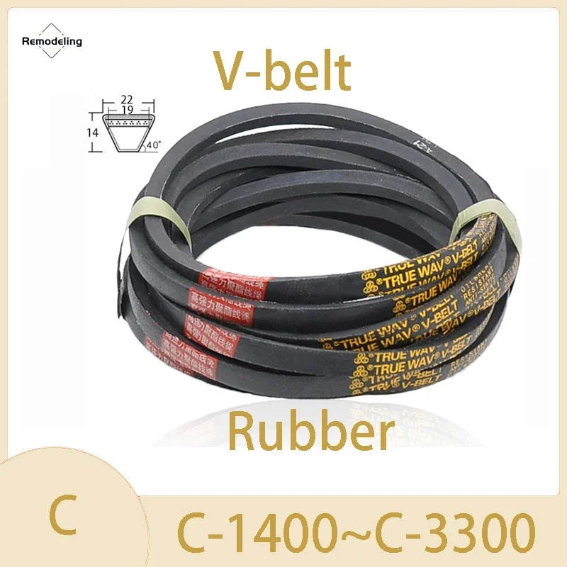 V-Belt C Section Triangle Belt C-1400 1450 1500 1550 1600 1650 ~ 3300 Rubber Mechanical Industrial Transmission Belt Metric Size