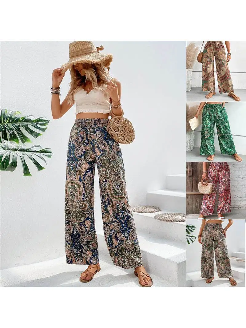 

Faion High-waisted Straight Leg Pants Women's Wide Leg Pants Sweet Sle Regular Thin Autumn Season Seven to Nine Points
