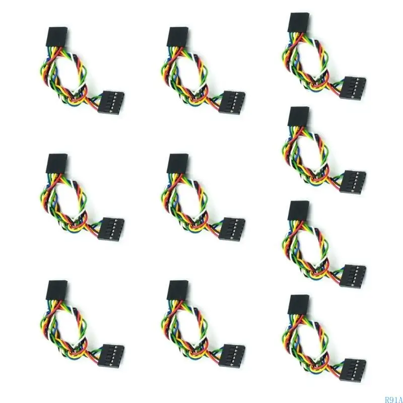 R91a 10pcs 2,54 мм разъемы Кабель Set 22AWG 3/4/6/8P для звуковых систем и энтузиастов электроники 20 см.