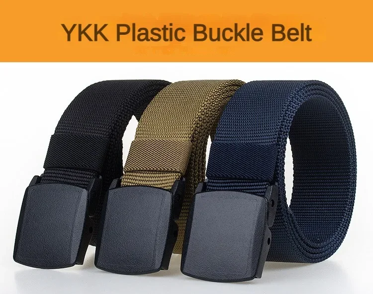 Ykk Kunststoffs chnalle Nylon gürtel für Frauen und Männer Metall freier Hüftgurt Sicherheits inspektion Student Militär Trainings gürtel für Männer – Detail 1