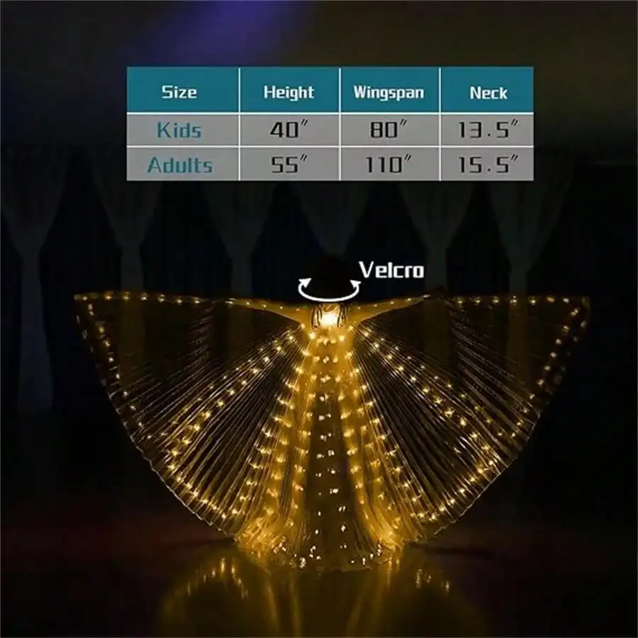 黄色の蝶の翼,パフォーマンス装飾,バッテリーなし,1個