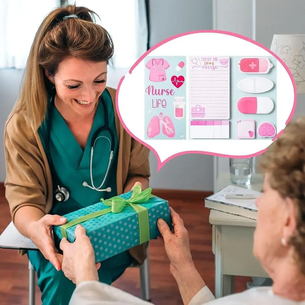 Novelty Medical Nurse Sticky Notes Diary 3D Memo Pad Cartoon Doctor Post Notepad Plan Sticky Notes Self-Adhesive Note Reminder
