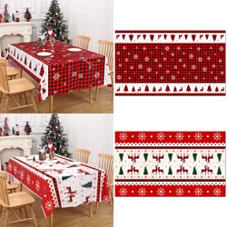 Christmas Tablecloth Merry Christmas Decorations For Home 2023 Xmas Table Flag Cover Navidad Noel Table cloth New year 2024 Gift