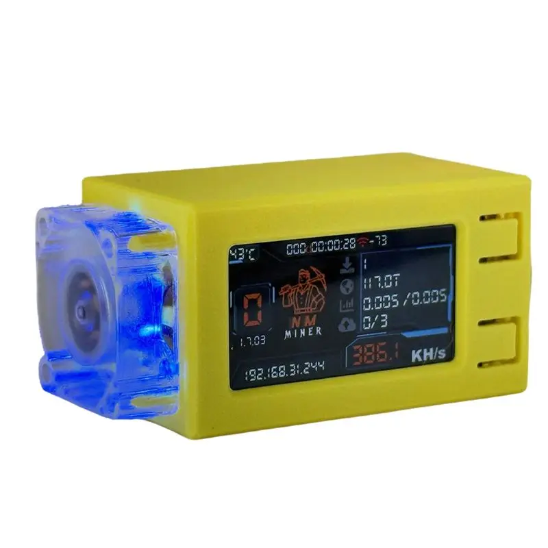 Nerdminer V2 Pro Max BTC Miner Nerd 390KH/S RGB Cool Fan Solo Lottery Bitcoin Crypto Miner Nmminer-AA26